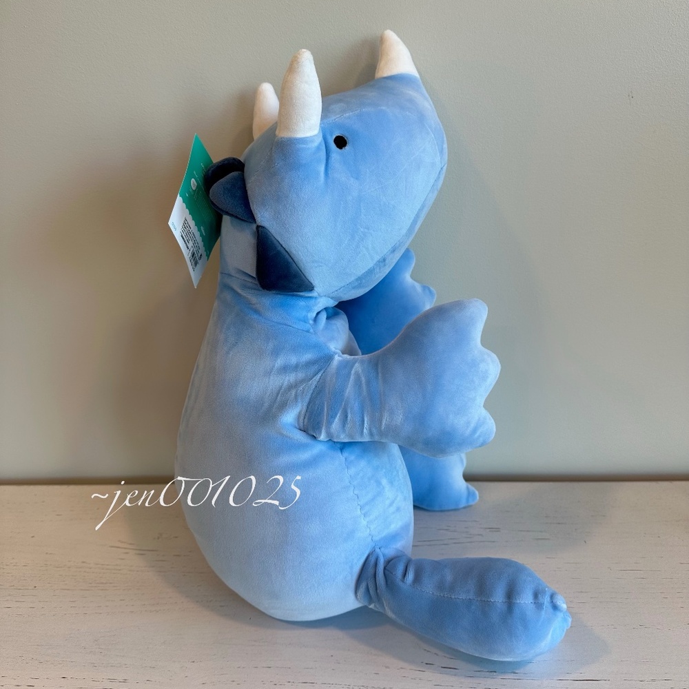 Blue Dinosaur Weighted Plush Throw Pillow - Pillowfort - Picture 6 of 9